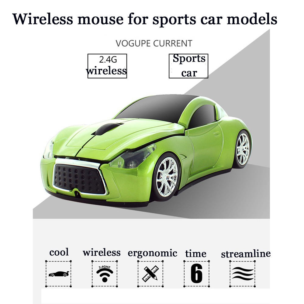 Car Wireless Mouse 2.4GHz Optical Car Shape Wireless Mice Ergonomic ...