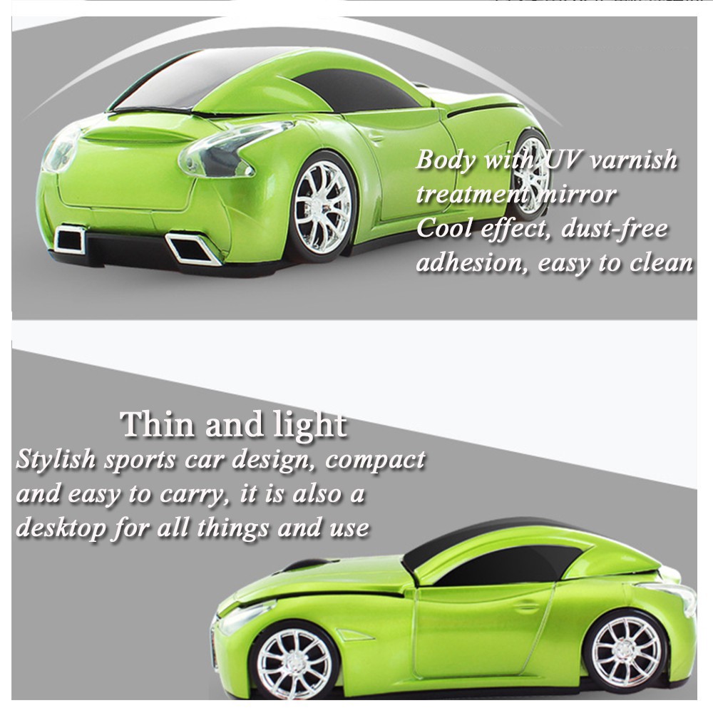 Car Wireless Mouse 2.4GHz Optical Car Shape Wireless Mice Ergonomic ...