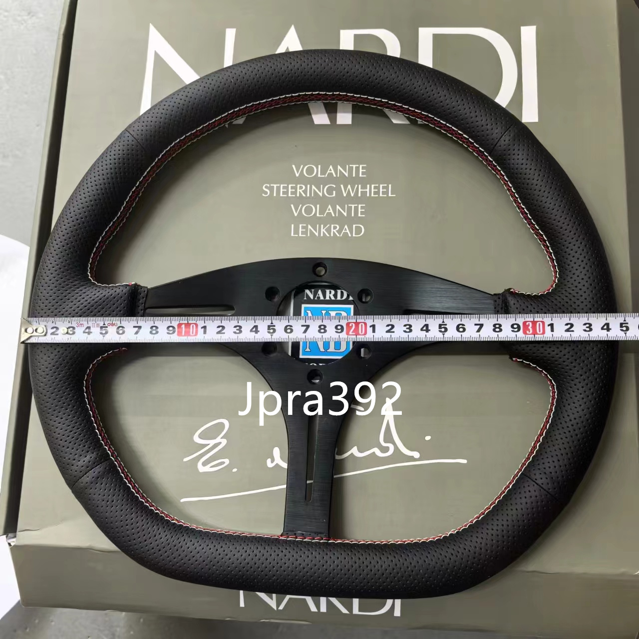 14-inch nardi car leather D-shaped steering wheel ND drift racing ...