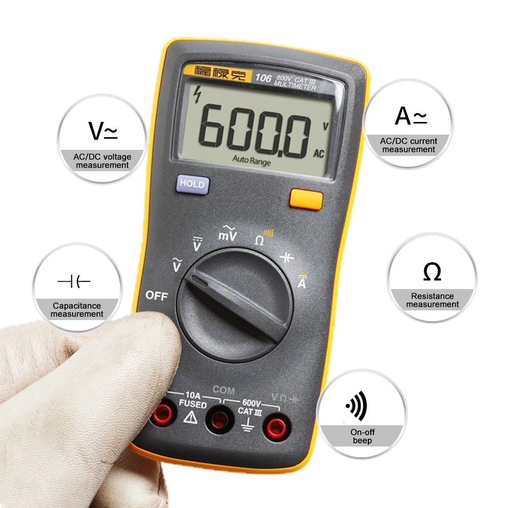 Original Fluke 106/107/101 Digital Multimeter Voltage Current ...