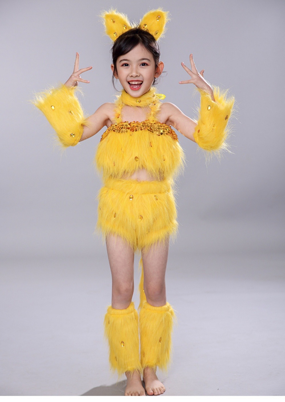 【Ready Stock】Children's Animal Kitten Performance Costume Dress For ...