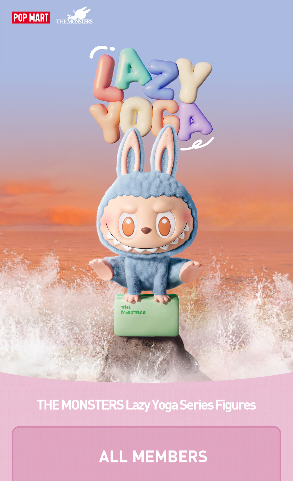 POP MART THE MONSTERS Lazy Yoga Series Figures (Whole Set) | Shopee ...
