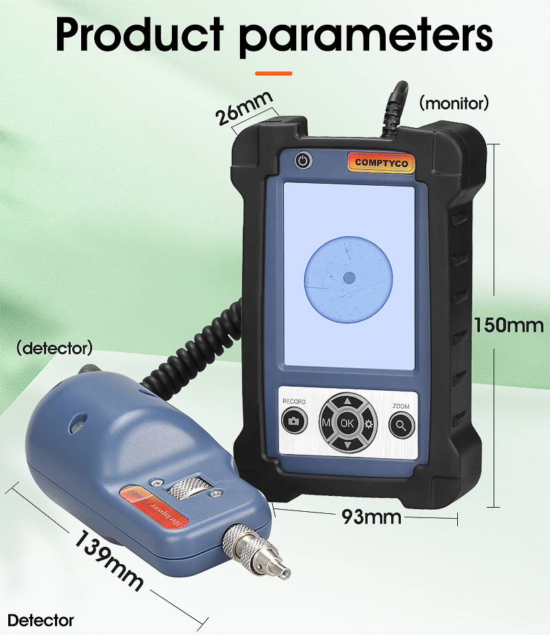 AUA-400 Fiber Optic Inspection Microscope Probe with 3.5 inch Display ...