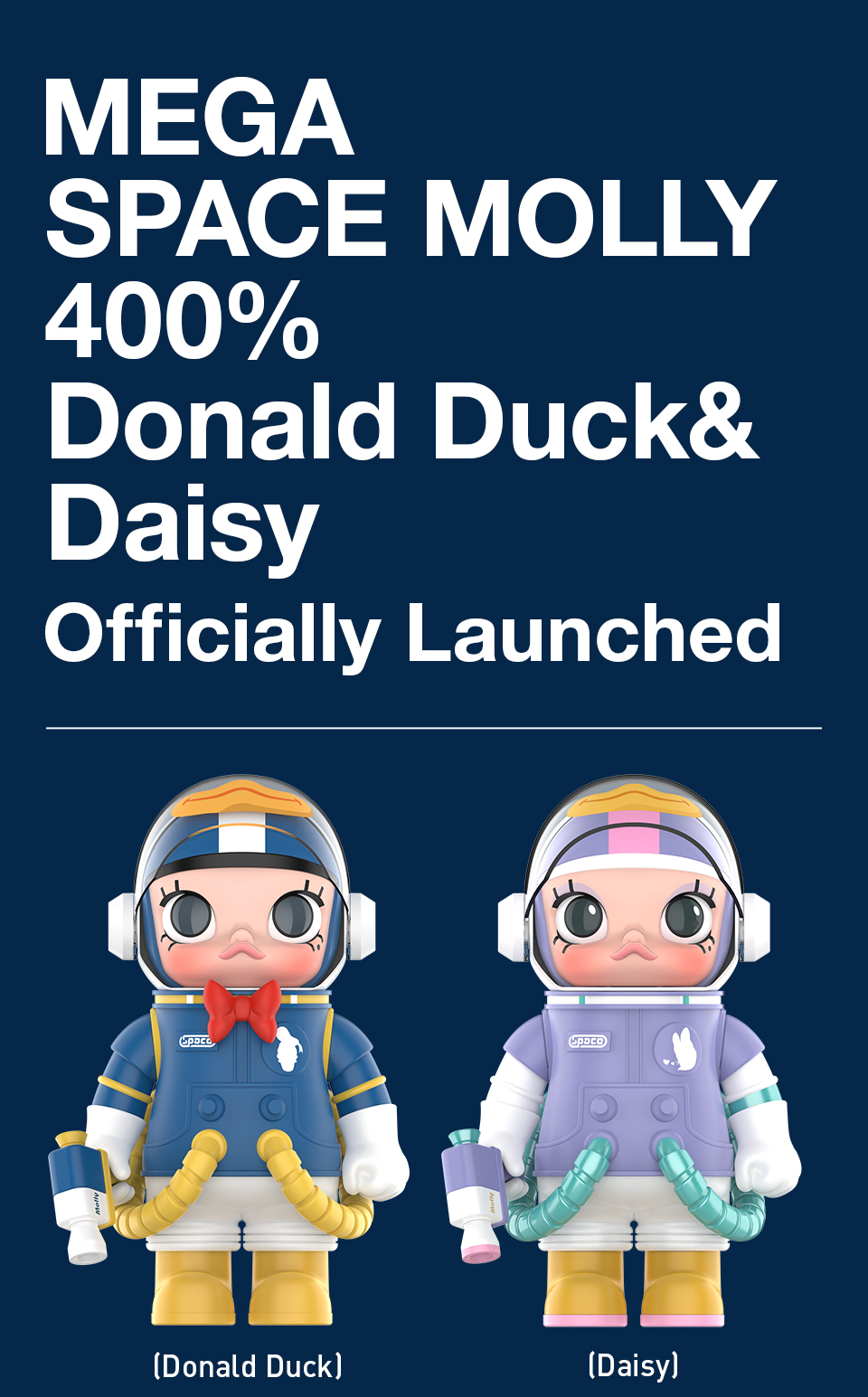 MEGA SPACE MOLLY1000%Donald Duck & Daisy Amazon.co.jp: POP MART