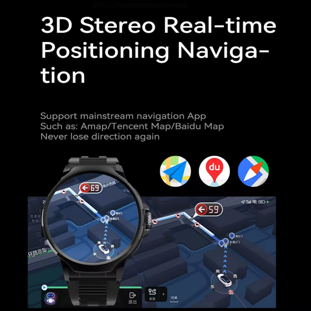 2024 New 4G Android 1.85inch 1050mAh battery 4+32GB Memory WIFI 180