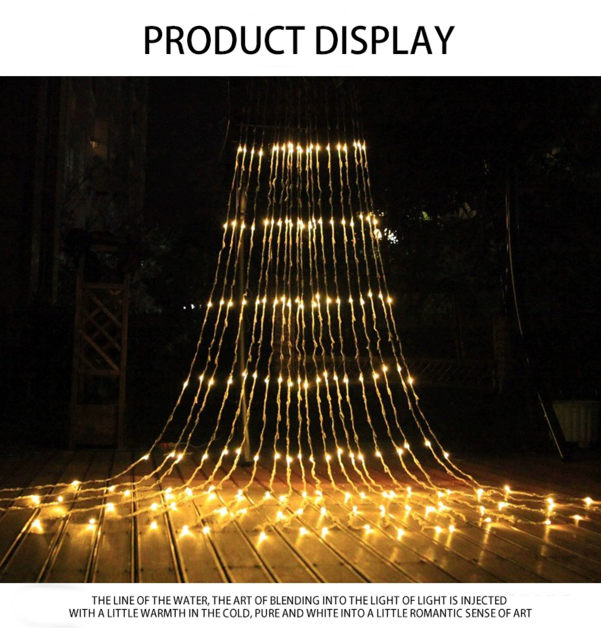 【High Quality&Ship in 24h】Meteor shower waterfall lights 3X3M 320 LED ...