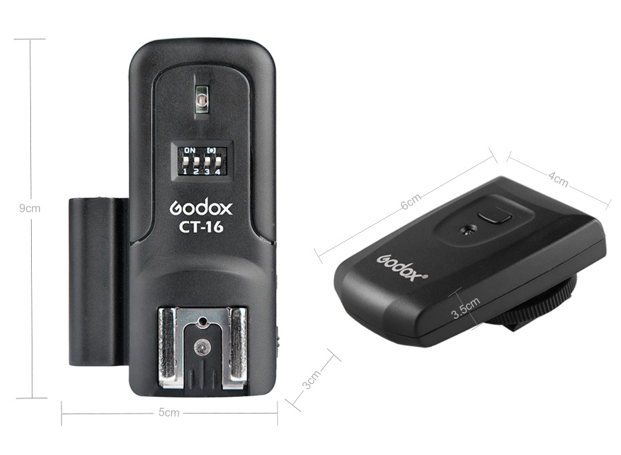 Godox CT-16 Kit receptor de disparador de radio inalábrico, copatible con Canon Nikon Pentax