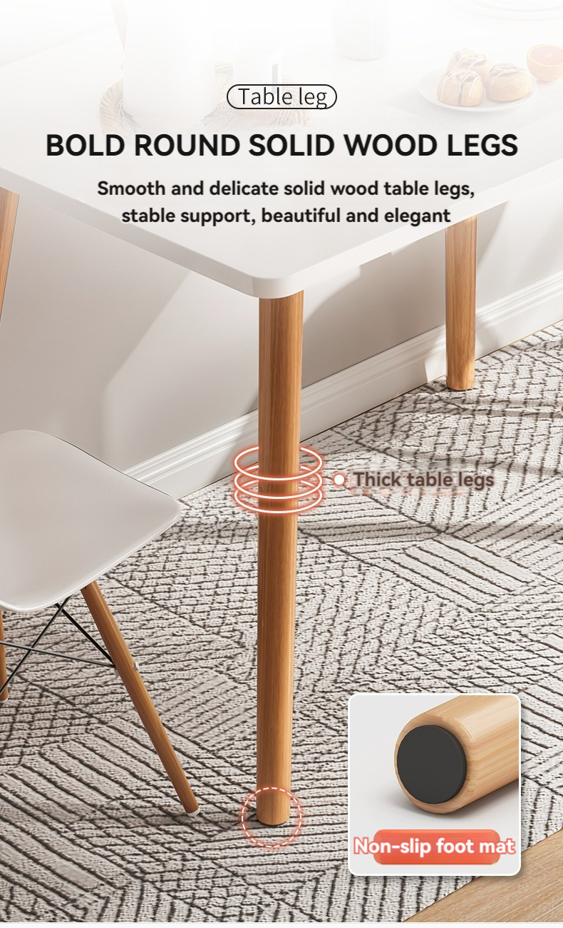 Nordic Wood Square Table Dining round Study table Computer Dek Dining ...