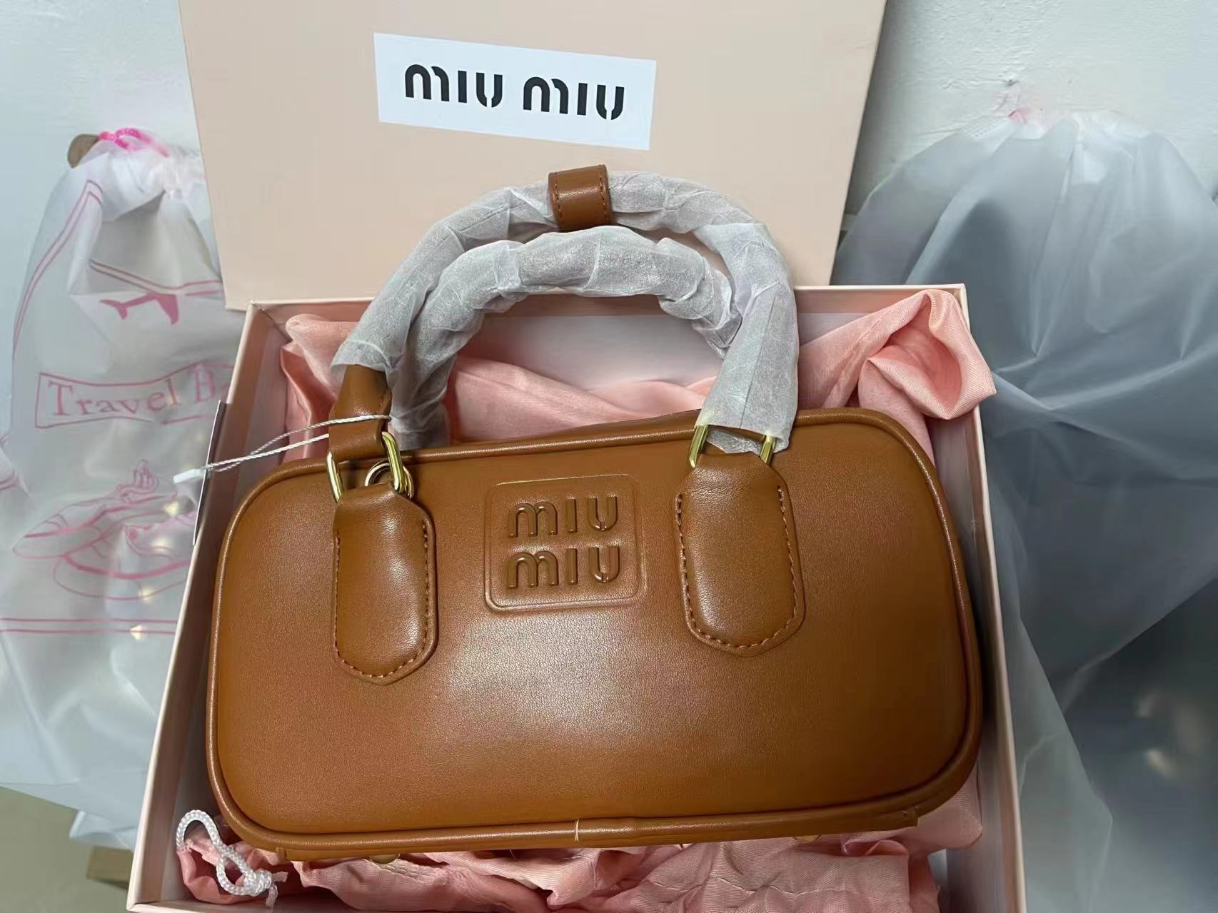 Miu Home Muse Bag Fashion Bowling Portable OneShoulder Messenger Bag