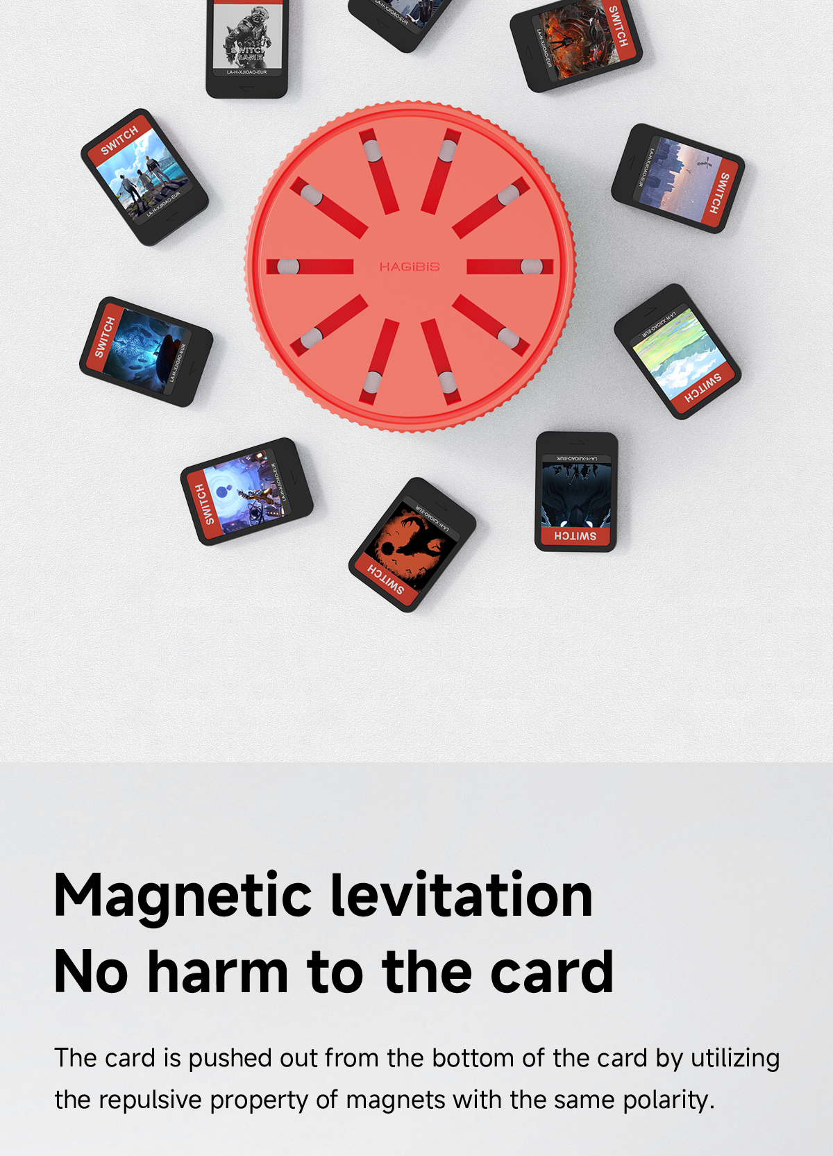 Hagibis Switch Rotating Game Card Case with 10 Game Card Slots Creative ...