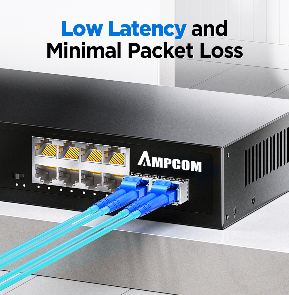 AMPCOM 10G LC SFP+ Multi Mode Duplex Transceiver Module 10G Fiber ...