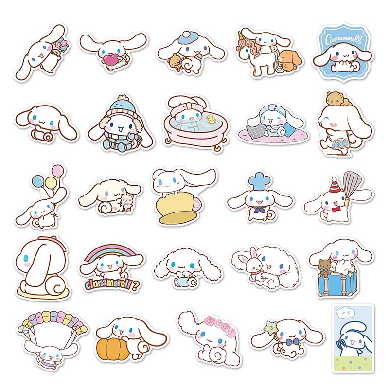 50pcs Cartoon Cinnamoroll Graffiti Stickers Cute Sanrio Anime Sticker ...