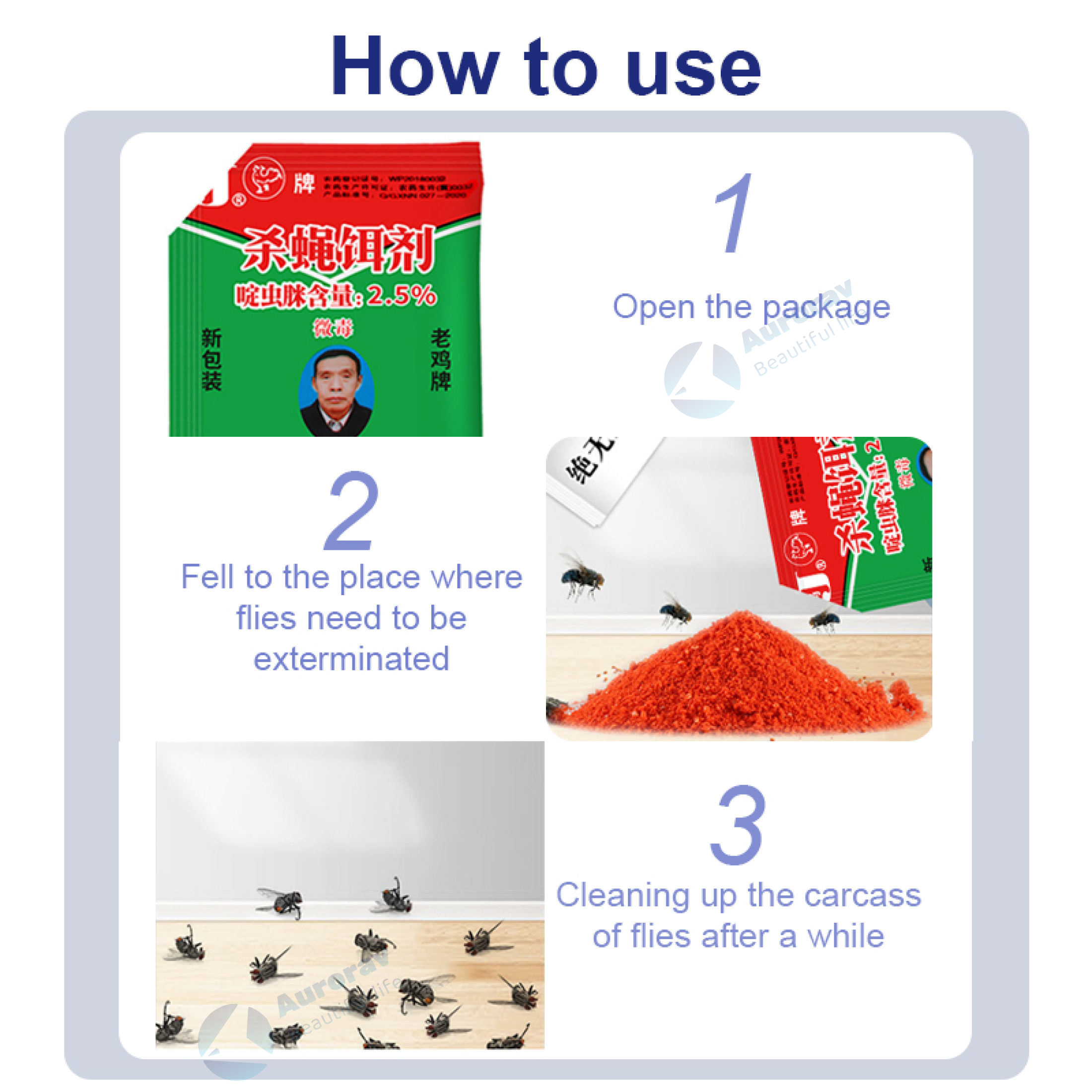25Pcs/600Pcs Fly Killer Effective Powder Fly Killing Bait PestControl ...