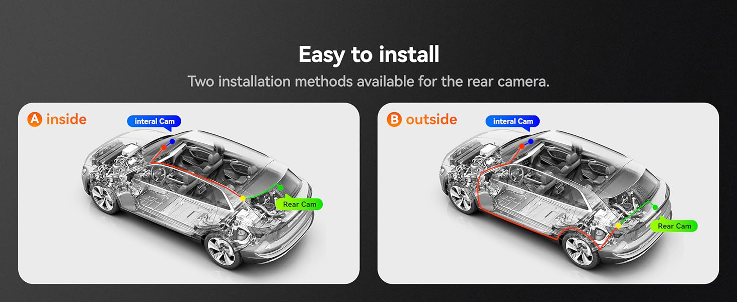 3 Camera Wifi 10 Inch Rear View Mirror Dash Cam 3 Ways Car Camera ...
