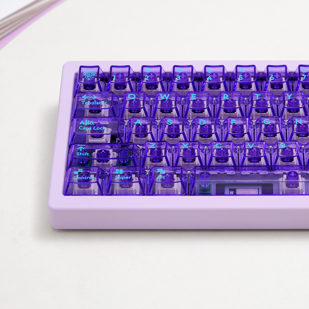 Red PC Transparent Keycap/set 114Keys Cherry Profile Custom Keycaps for ...