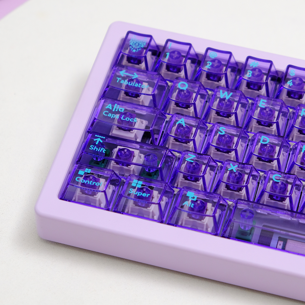 Red PC Transparent Keycap/set 114Keys Cherry Profile Custom Keycaps for ...