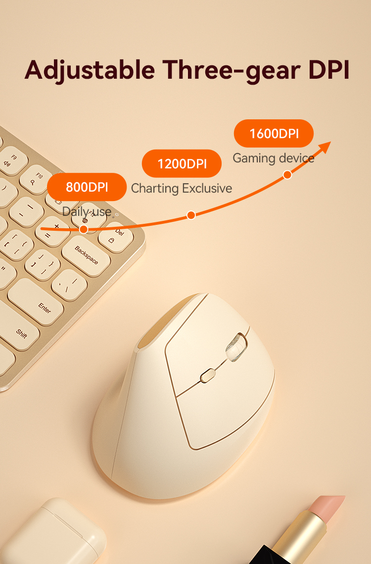 BOW MD190mini Ergonomic Mouse 2.4G Wireless and Bluetooth Dual-mode ...