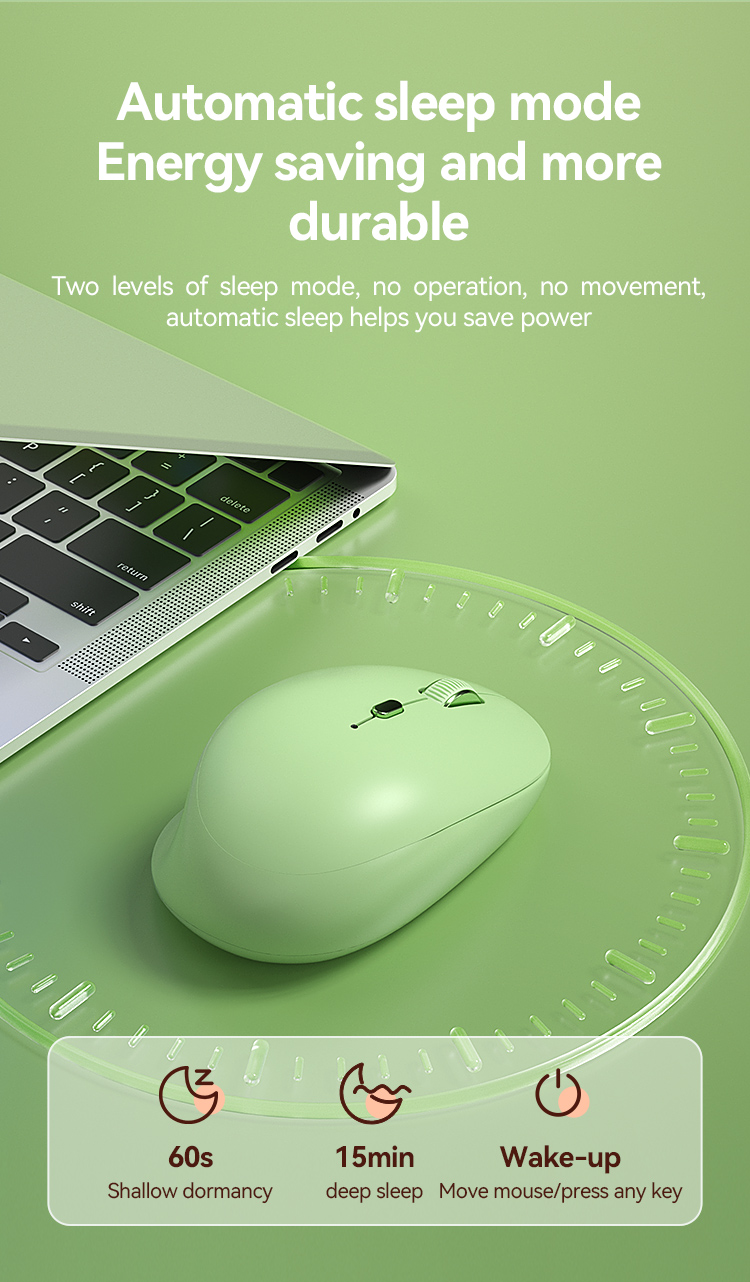 BOW MW197 Portable Ergonomic Wireless Mouse 2.4G Wireless Adjustable ...