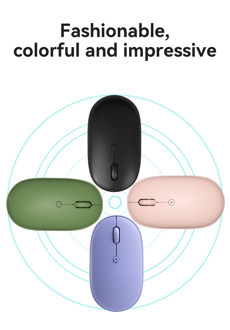 BOW MB163L Portable Rechargeable Bluetooth Mouse Colourful Cute