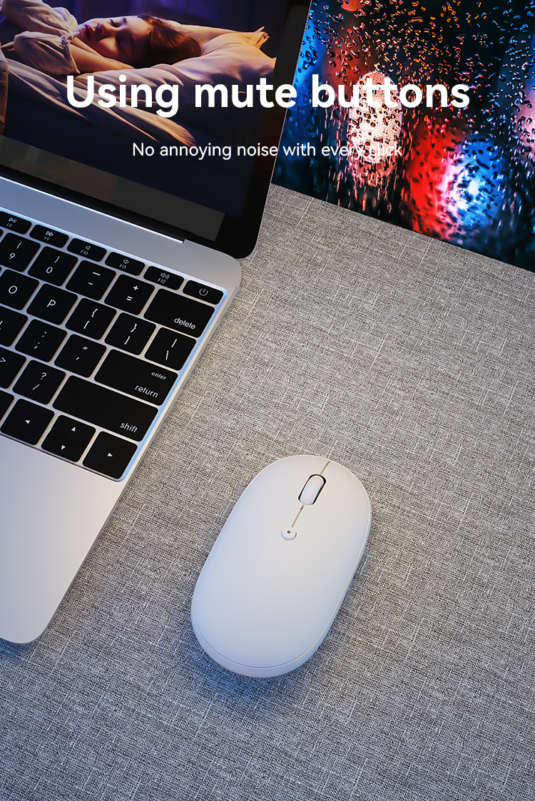 BOW MB163L Portable Rechargeable Bluetooth Mouse Colourful Cute
