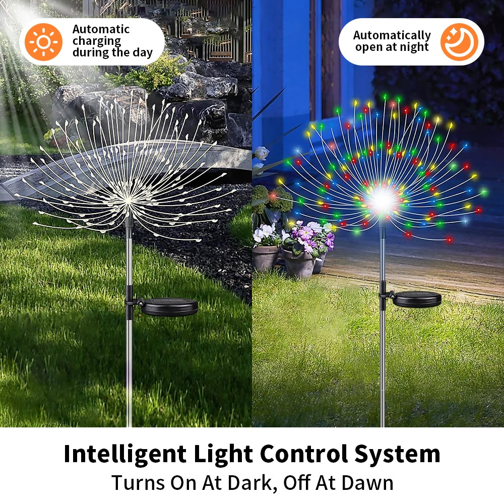 360/240LED Solar Christmas Lights Outdoor Waterproof Firework light 8