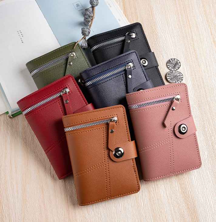 YILIA C119 Multi-function Multi-card slot Women Double Zipper Small ...