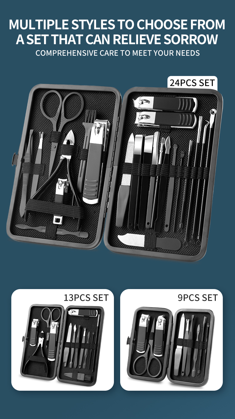 New 9/13/24pcs Nail Clipper Manicure Set - High Quality Stainless Steel ...