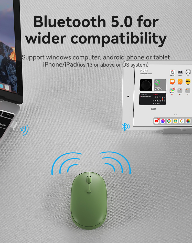 Mini Rechargeable Bluetooth Wireless Mouse MB163L Colourful Cute ...