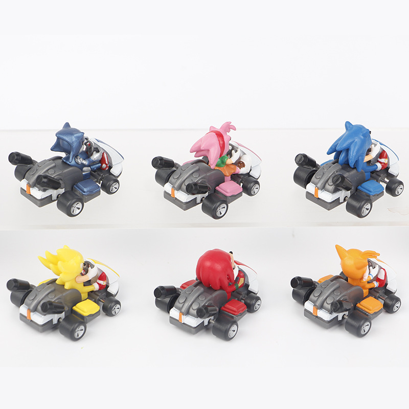 6Pcs/Set 4cm Game Sonic the Hedgehog Miles Prower Tails Metal Sonic Amy ...