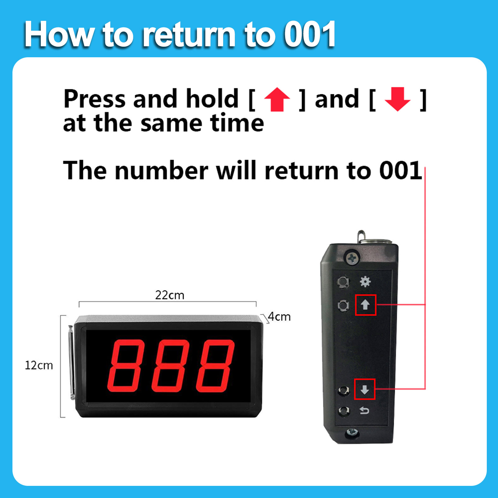 Queue Number Call System Order Buzzer for Shop Office Clinic Restauran ...
