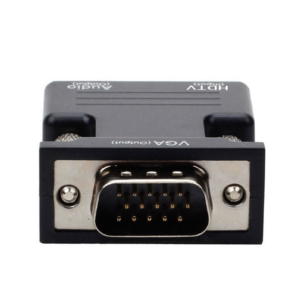 HDMI To VGA Adapter With Audio - 1080P Resolution Converter With 3.5mm Audio Output