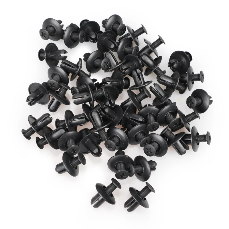 20/40pcs 8mm Plastic Rivets Fastener Car Bumper Fender Trim Panel ...