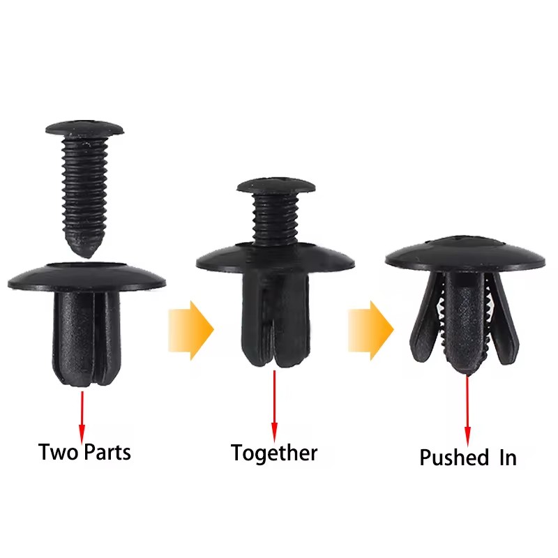 20/40pcs 8mm Plastic Rivets Fastener Car Bumper Fender Trim Panel ...