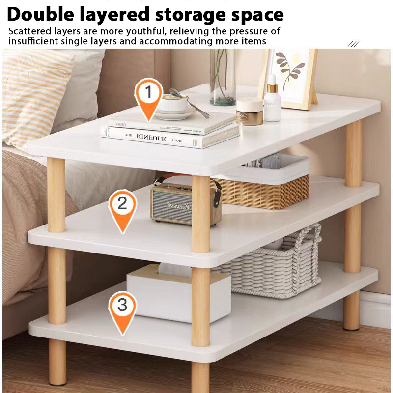 Multi-layer table Nordic simple mini home storage Simple nightstand ...