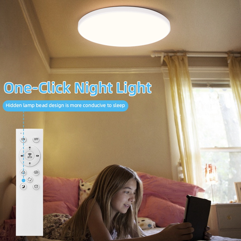 CANMEIJIA Remote Control Ceiling Lamp Light LED Smart Panel Lampu RGB ...