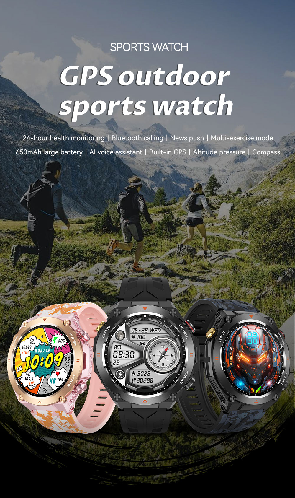 COLMI V75 GPS Smartwatch 1.45 inch Silicone Strap main image 1