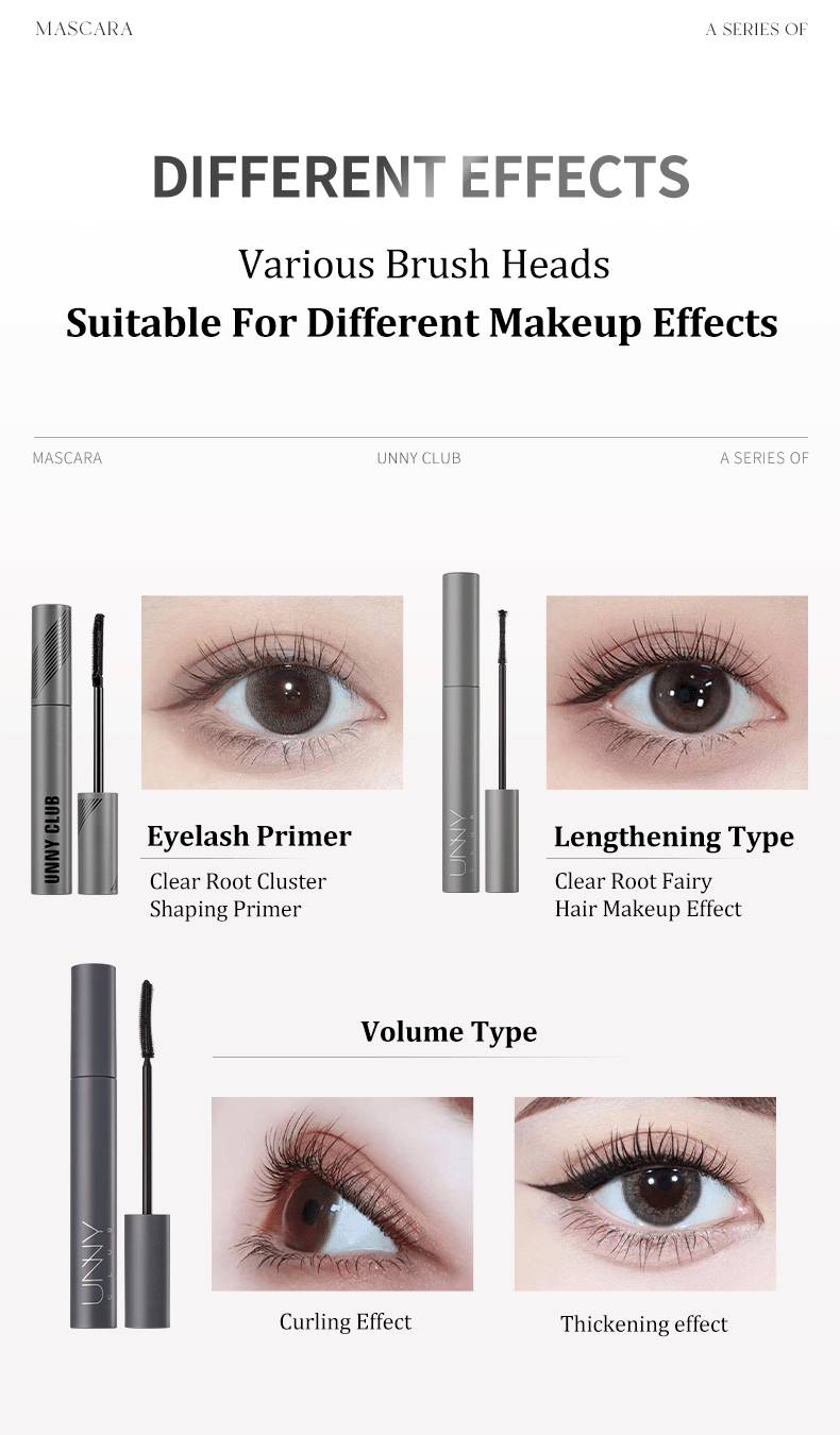 UNNY CLUB Mascara 3D Curling Eyelash Waterproof Smudge-Proof Smooth ...