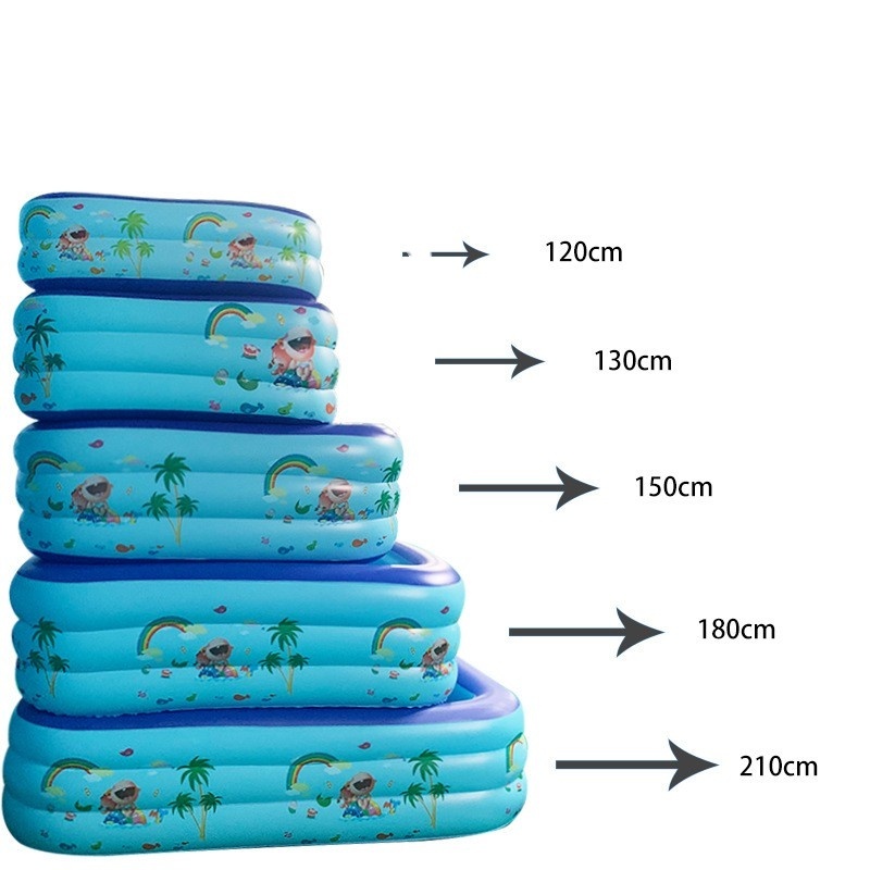 Inflatable Kids Swimming Pool Baby Rectangular bath pool Family Size ...