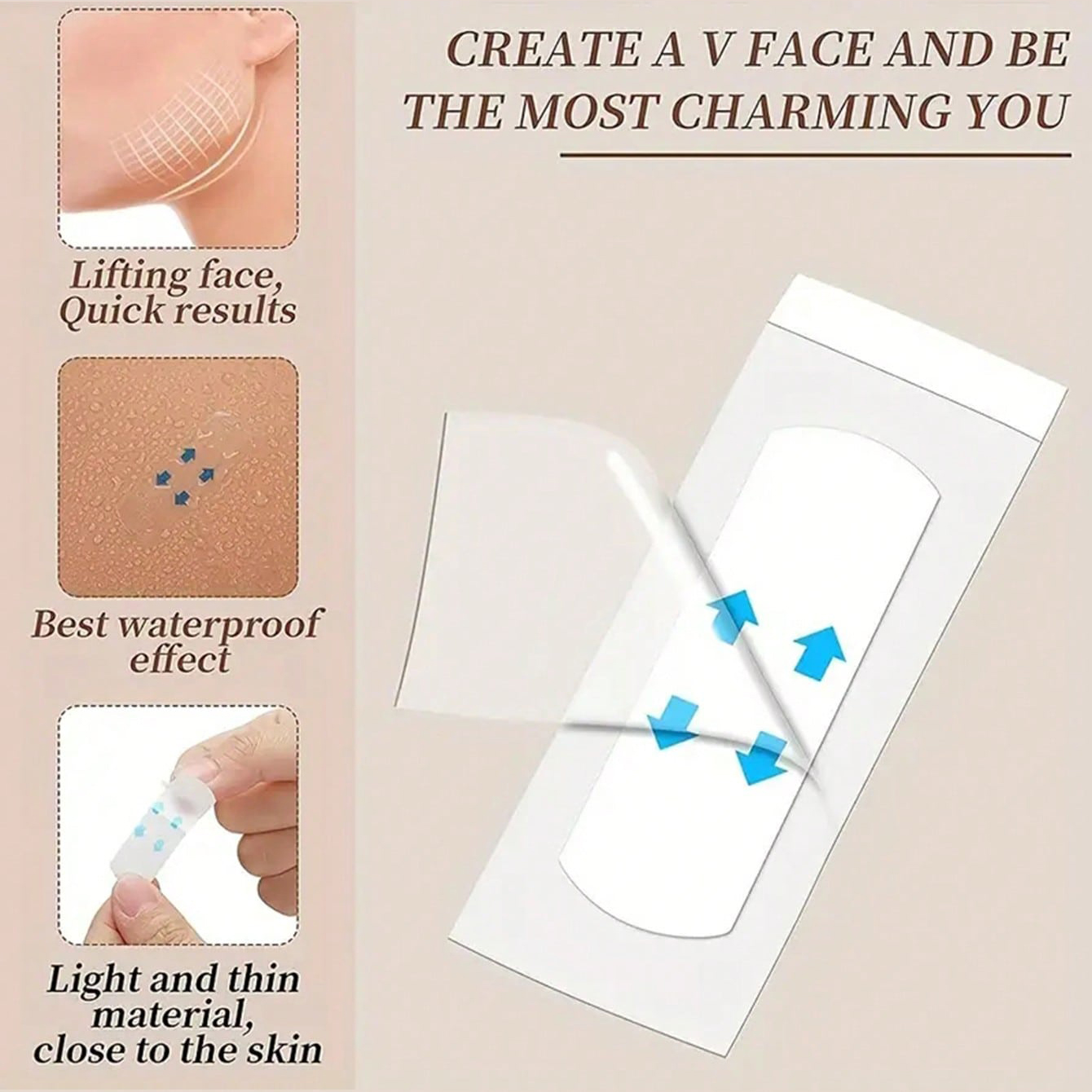 28pcs-120pcs Face Firming Lifting Sticker Invisible V Face Sticker ...