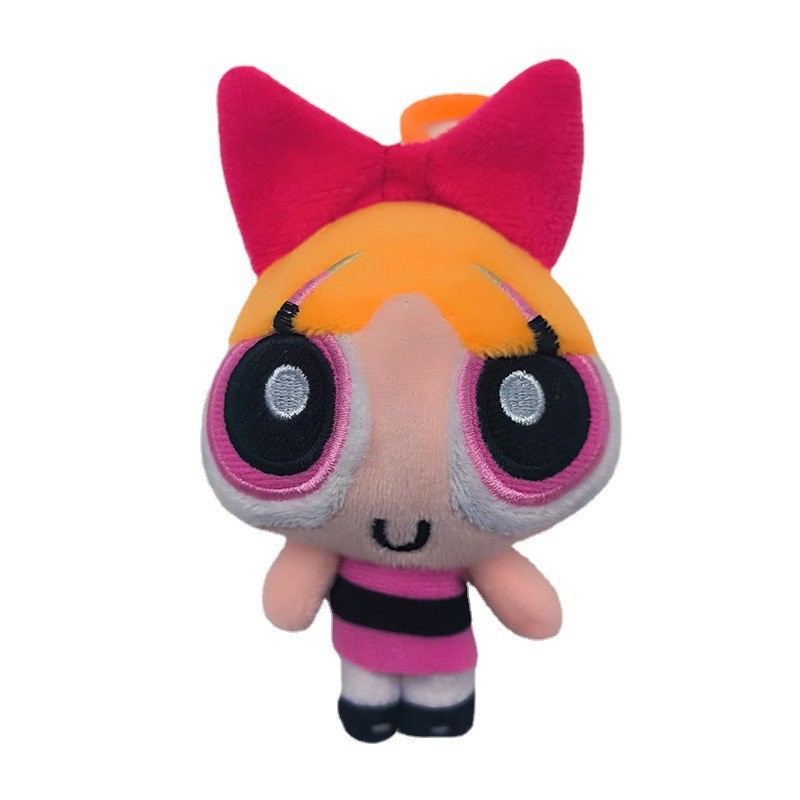 1Pcs 10cm The Powerpuff Girls Movie Blossom Bubbles Buttercup Key Chain ...