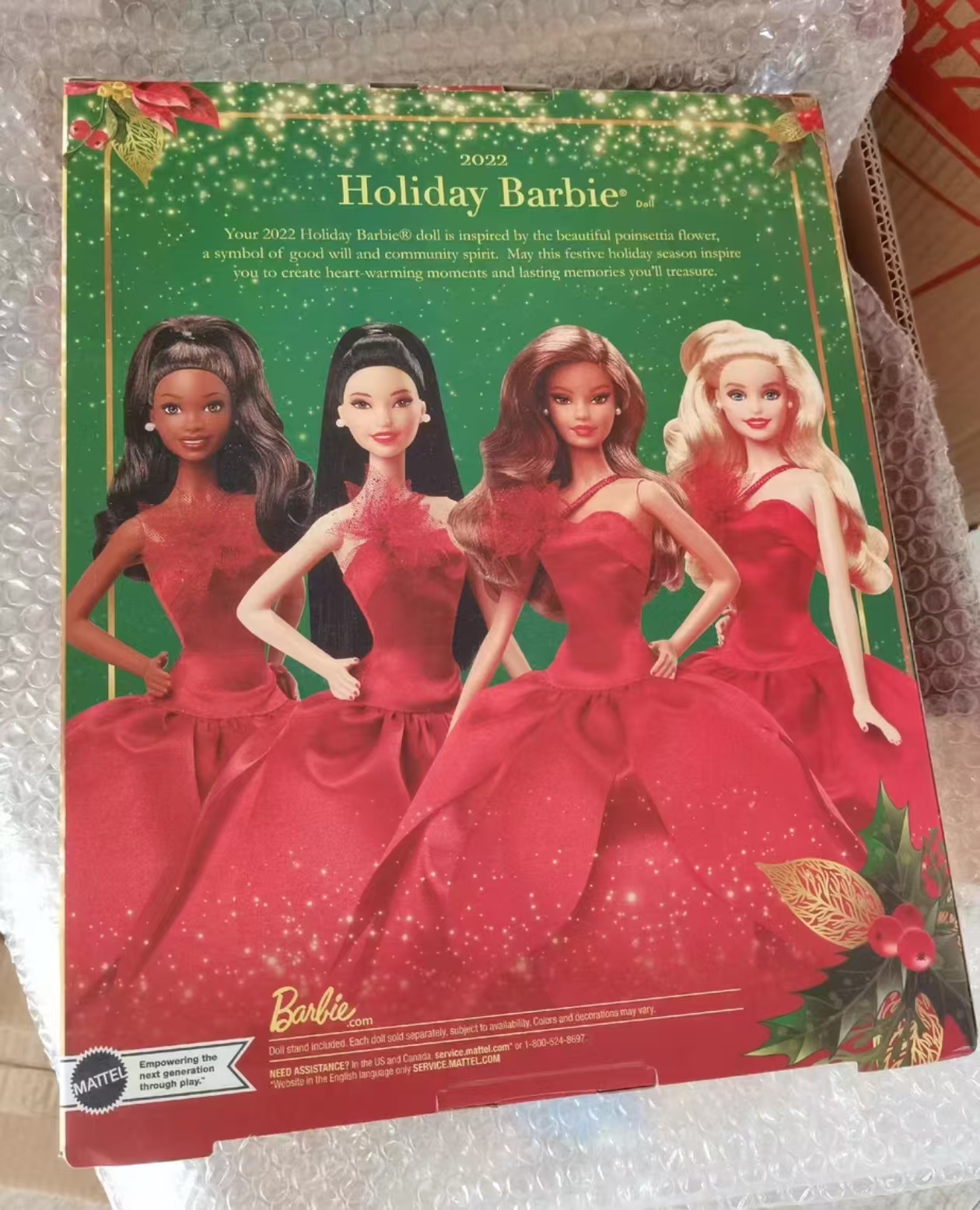 2022 Holiday Barbie - deals Redhead - with shipper