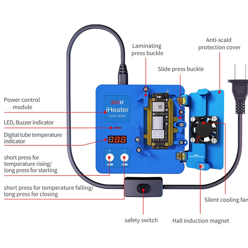 JC iHeater Pre-heating Station Platform for Phone X-15 Pro Max Series ...
