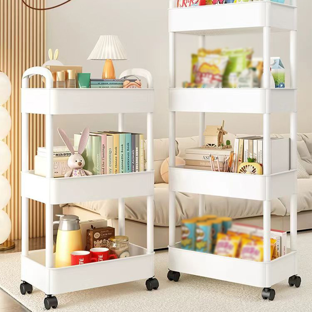 2/3/4/5 Layer Trolley Cart Organizer Storage Shelf Moving Rack With ...