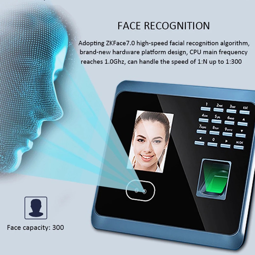 Linx WIFI UF100 Biometric Fingerprint Face Recognition Time Attendance ...