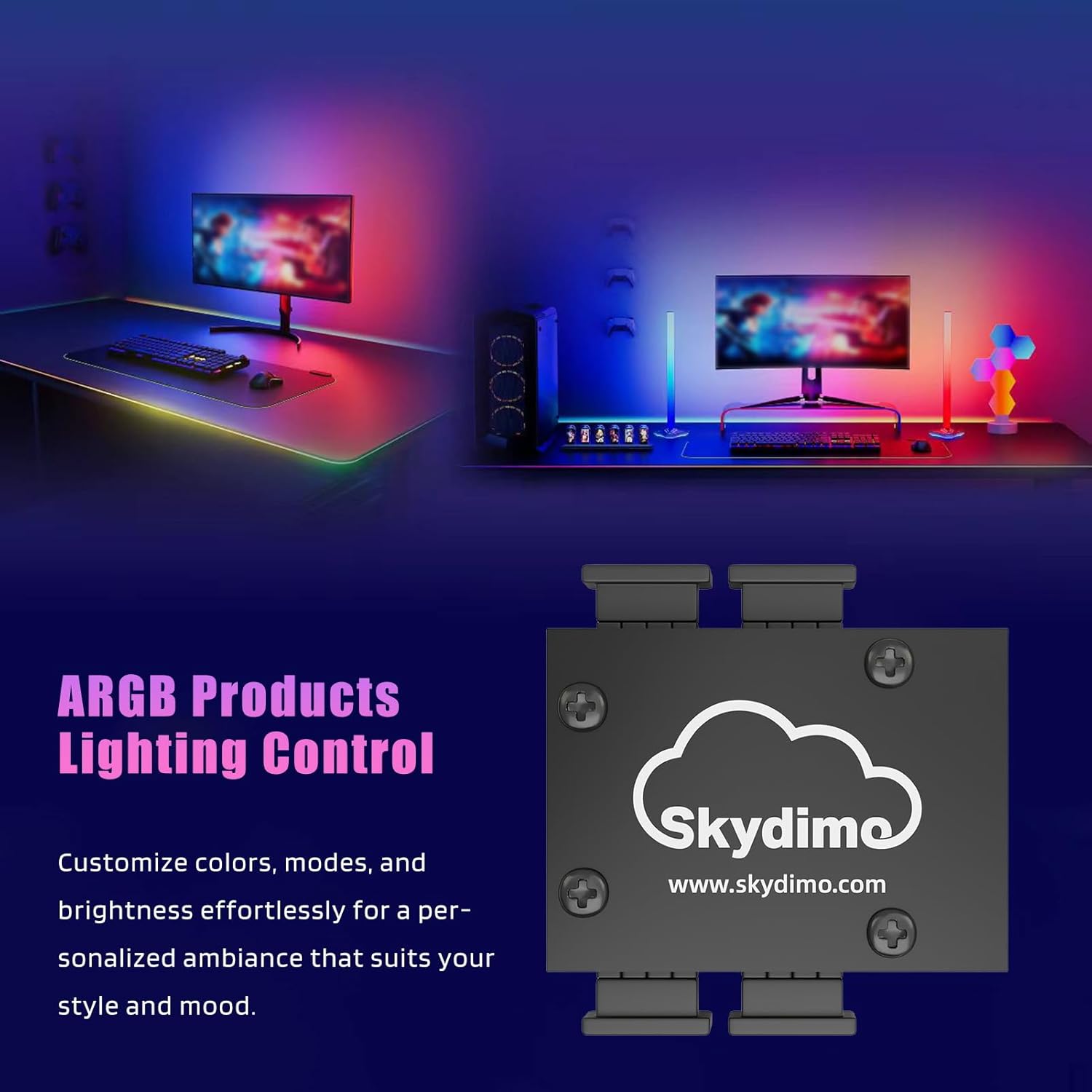 ARGB Controller Hub for PC, Mini Sync PC Monitor Controller for ARGB ...
