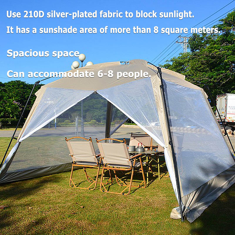 Outdoor canopy tent for 8-10 people, mosquito net, living room tent mountainhiker | Shopee ...