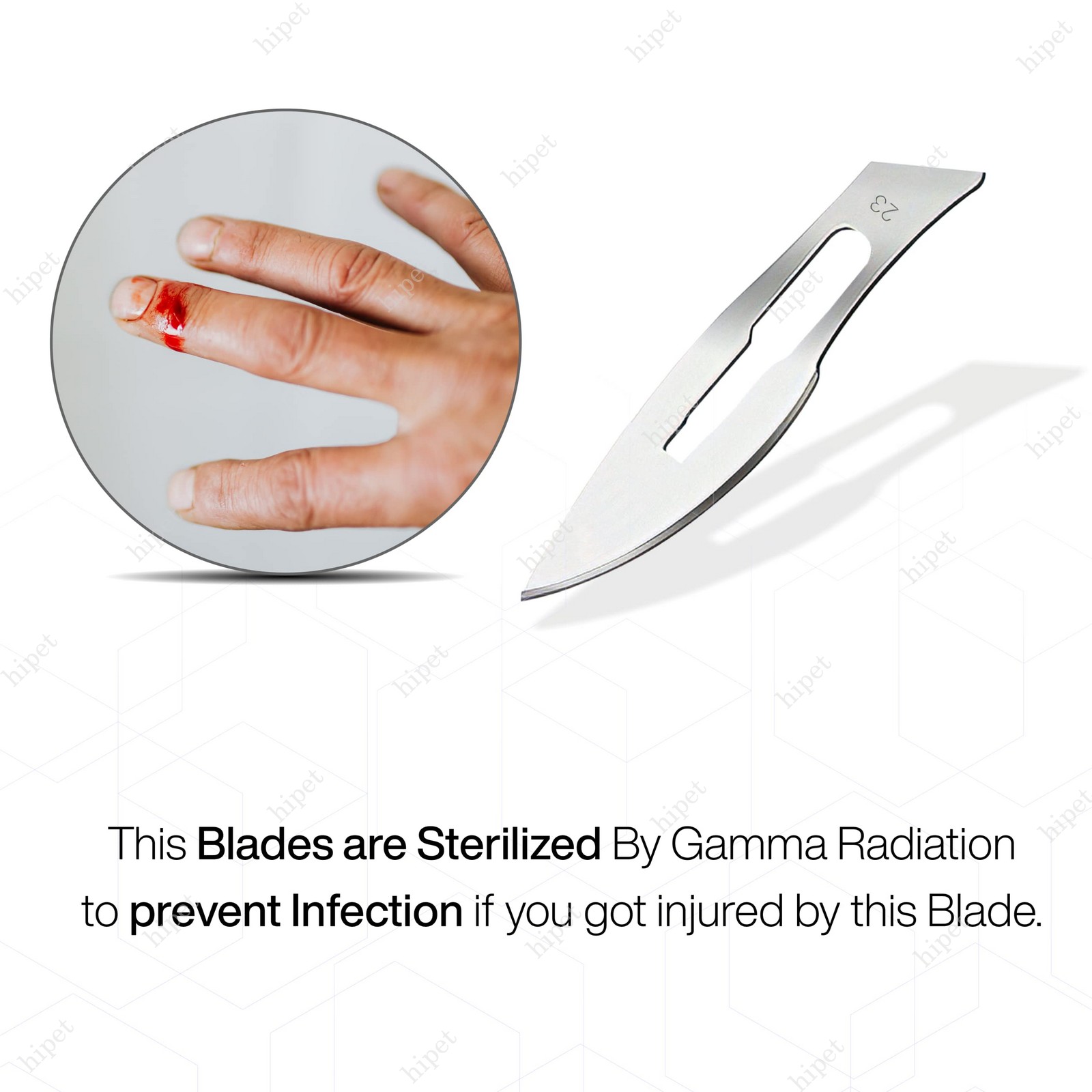 10 Pcs 23# Sterile scalpel blades with 3# Handle for Paper Cutting ...
