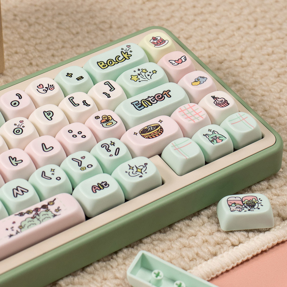 Fruits Duck Keycap/set 134Keys PBT-MOA Profile Dye-Sublimation Custom ...