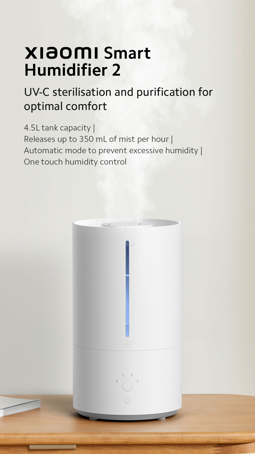 [NEW] Xiaomi Smart Humidifier 2 EU|4.5L tank capacity | Releases up to ...