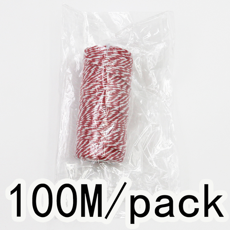 100m/roll 2mm Wide Colorful Cotton Thread Rope Braided Rope Binding ...
